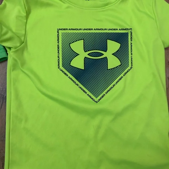 Under Armour Kids' Lime & Neon Green Short Sleeve Tees - 2 Pack - Picture 3 of 5